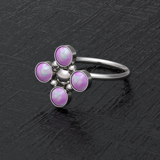 Opal Nose Jewelry Surgical Steel - TitaniumFashion