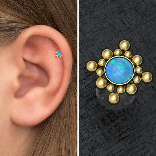 Opal Cartilage Piercing Bioflex - TitaniumFashion