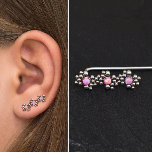 Ear Pin Earrings Surgical Steel - TitaniumFashion