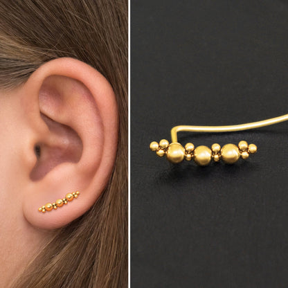 Climbing Ear Cuff Earrings Surgical Steel - TitaniumFashion