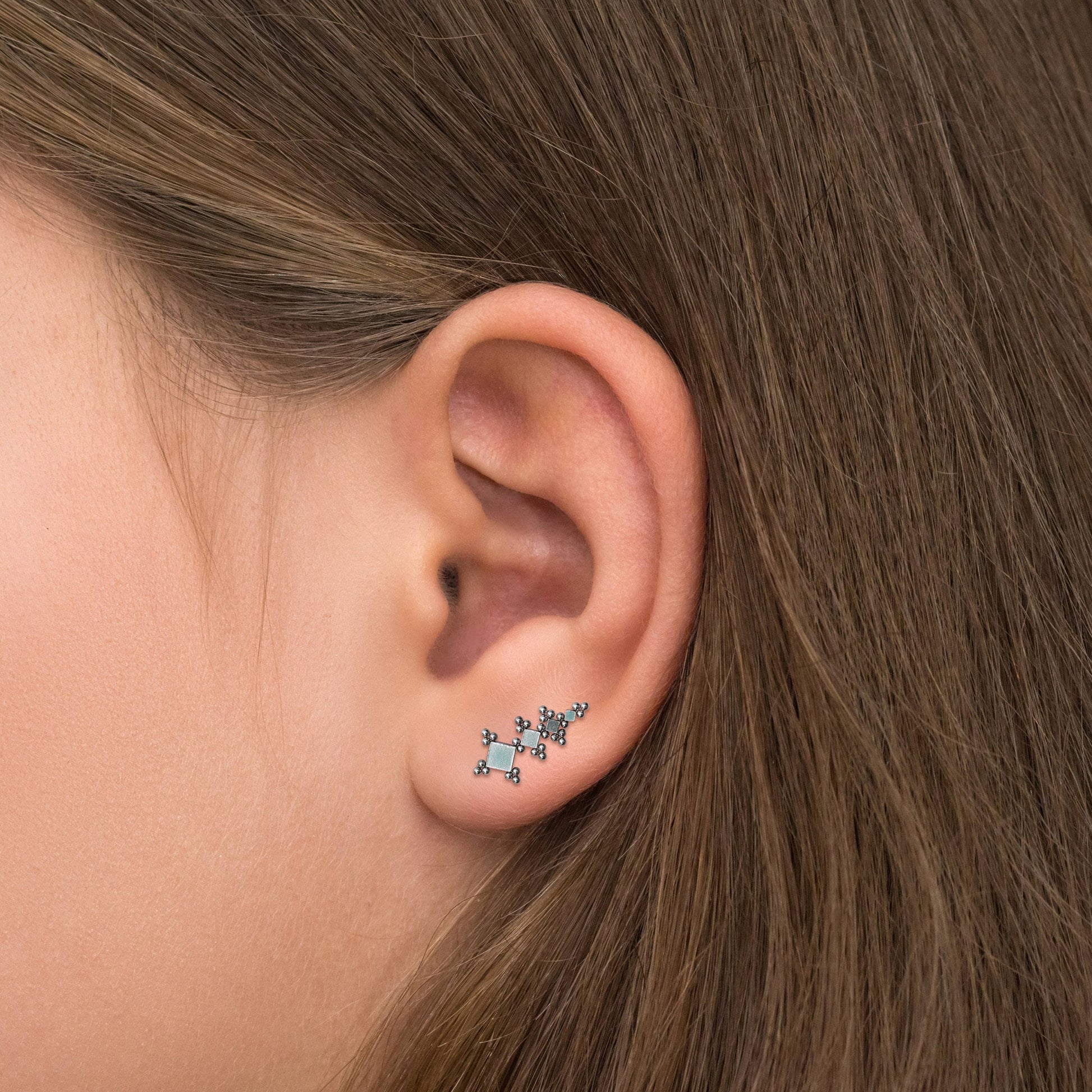 Up The Ear Earrings Surgical Steel - TitaniumFashion