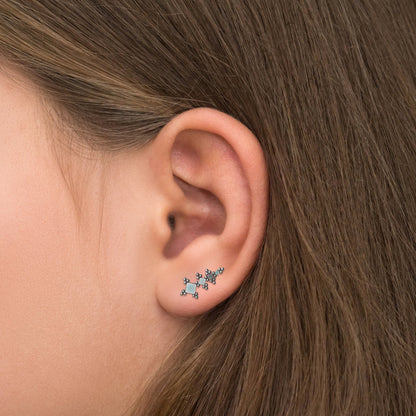 Up The Ear Earrings Surgical Steel - TitaniumFashion