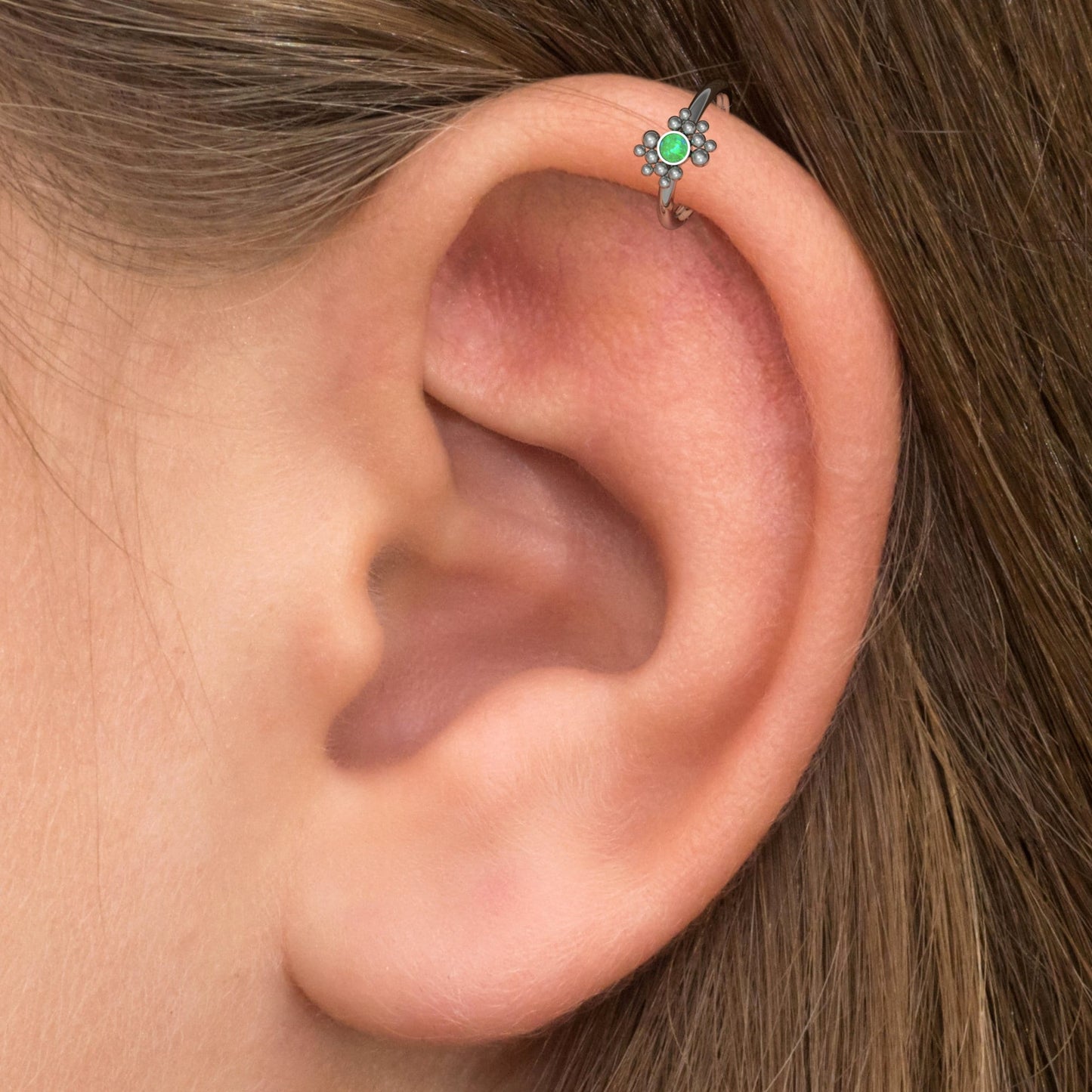 Opal Rook Earring Titanium Implant Grade - TitaniumFashion
