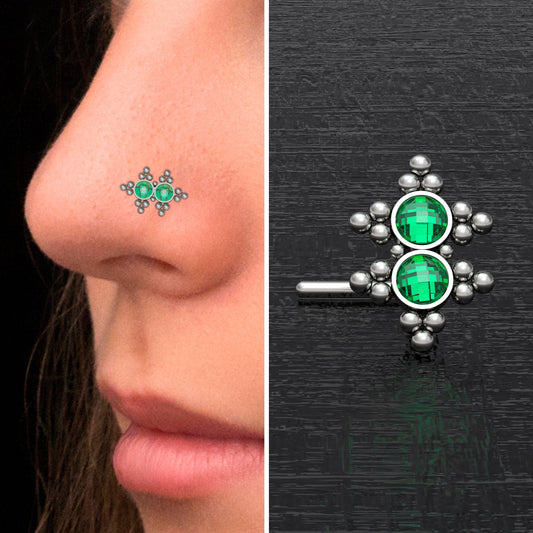 Titanium Nose Screw Stud CZ - TitaniumFashion