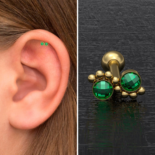 Forward Helix Piercing Surgical Steel - TitaniumFashion