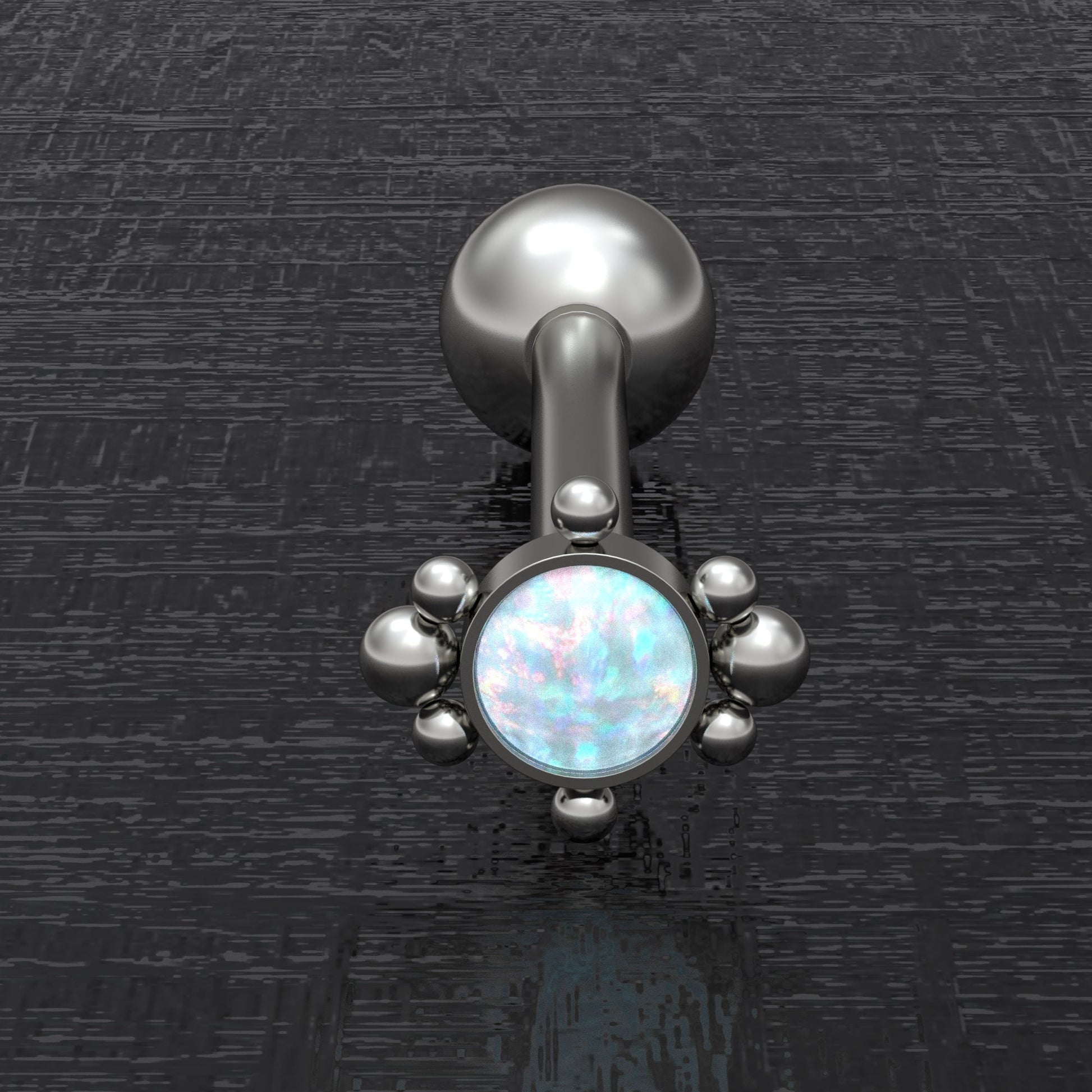 Opal Tongue Jewelry Titanium Implant Grade - TitaniumFashion