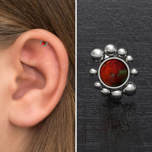 Forward Helix Piercing Titanium Implant Grade - TitaniumFashion