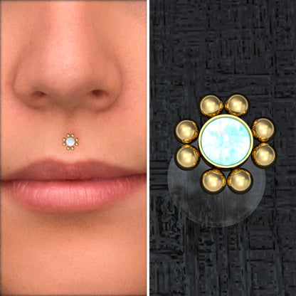 Medusa Lip Ring Bioflex - TitaniumFashion