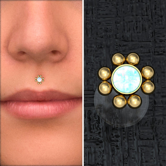 Medusa Lip Ring Bioflex - TitaniumFashion