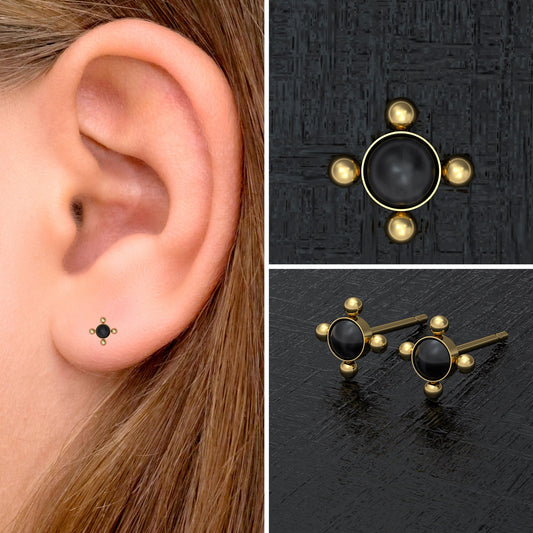 Tiny Stud Earrings Surgical Steel - TitaniumFashion