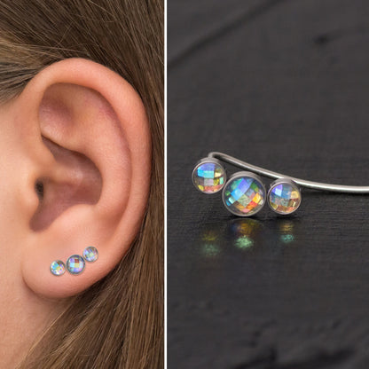 Surgical Steel Ear Crawler CZ - TitaniumFashion