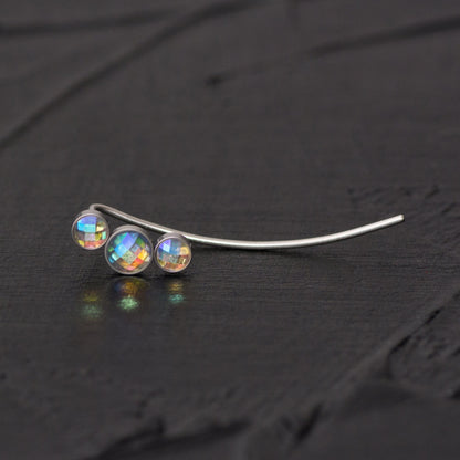 Surgical Steel Ear Crawler CZ - TitaniumFashion