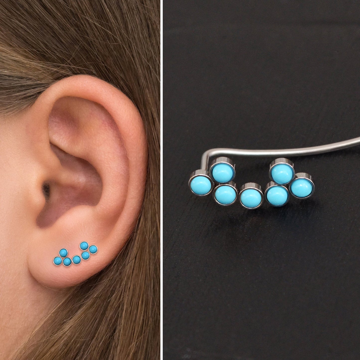 Climbing Earrings Surgical Steel - TitaniumFashion