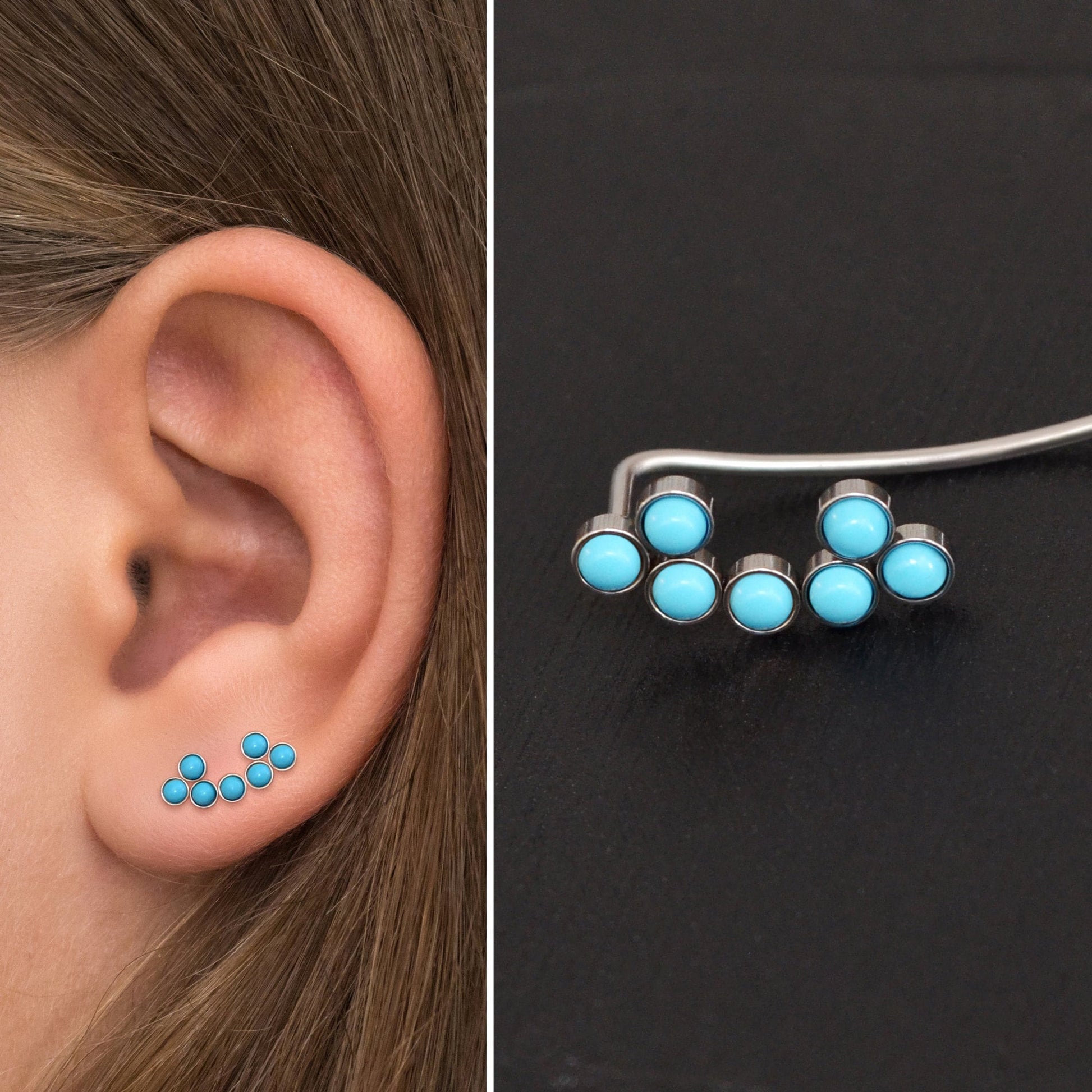 Climbing Earrings Surgical Steel - TitaniumFashion