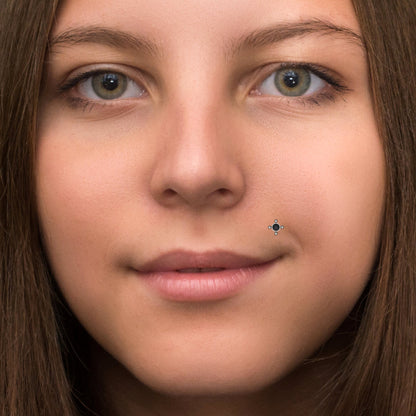 Medusa Lip Ring Titanium - TitaniumFashion