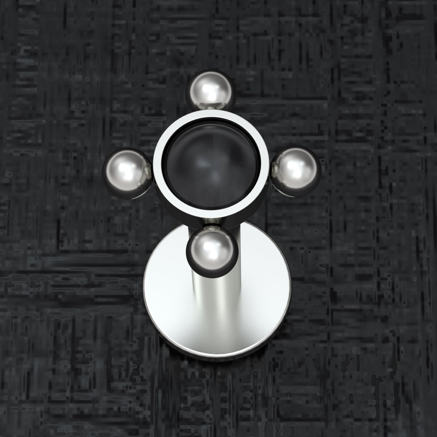 Medusa Lip Ring Titanium - TitaniumFashion