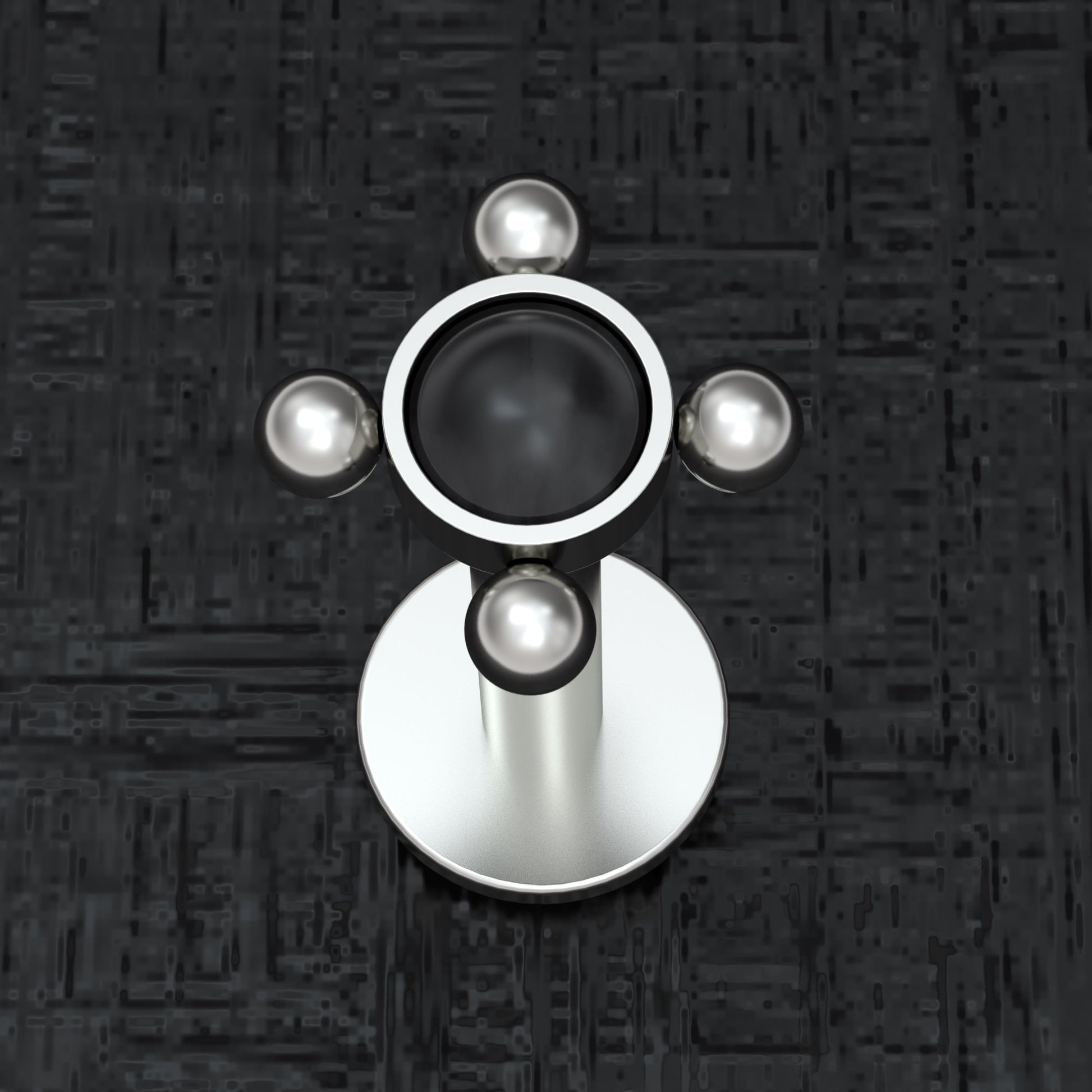 Medusa Lip Ring Titanium - TitaniumFashion