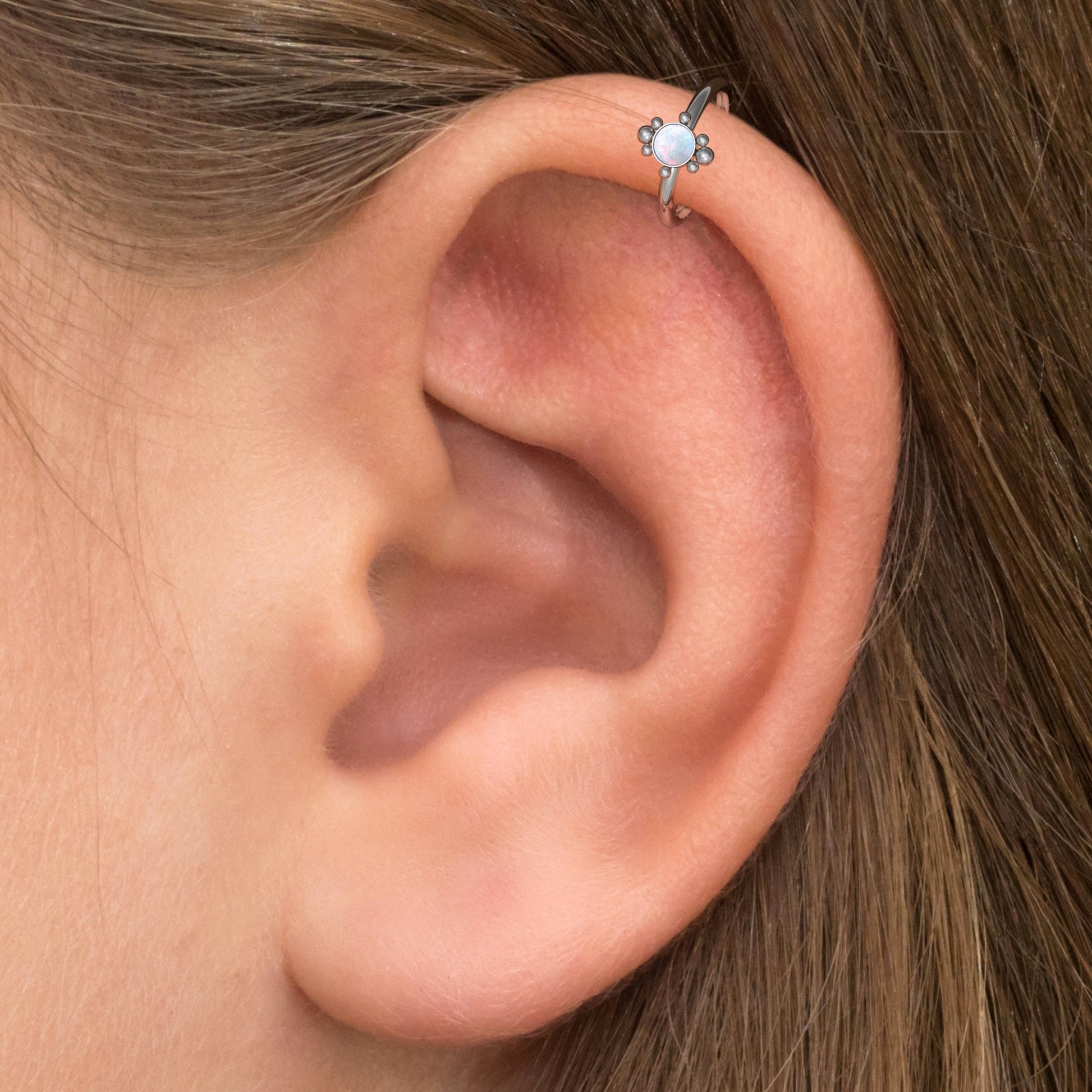 Forward Helix Earring Surgical Steel - TitaniumFashion