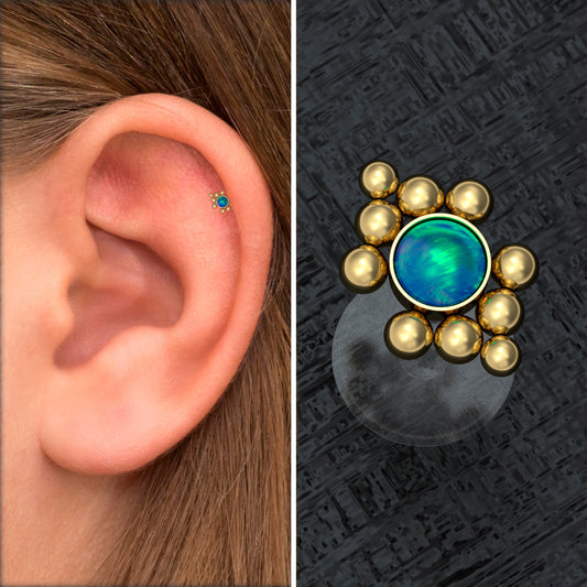 Bioflex Forward Helix Earring Stud - TitaniumFashion