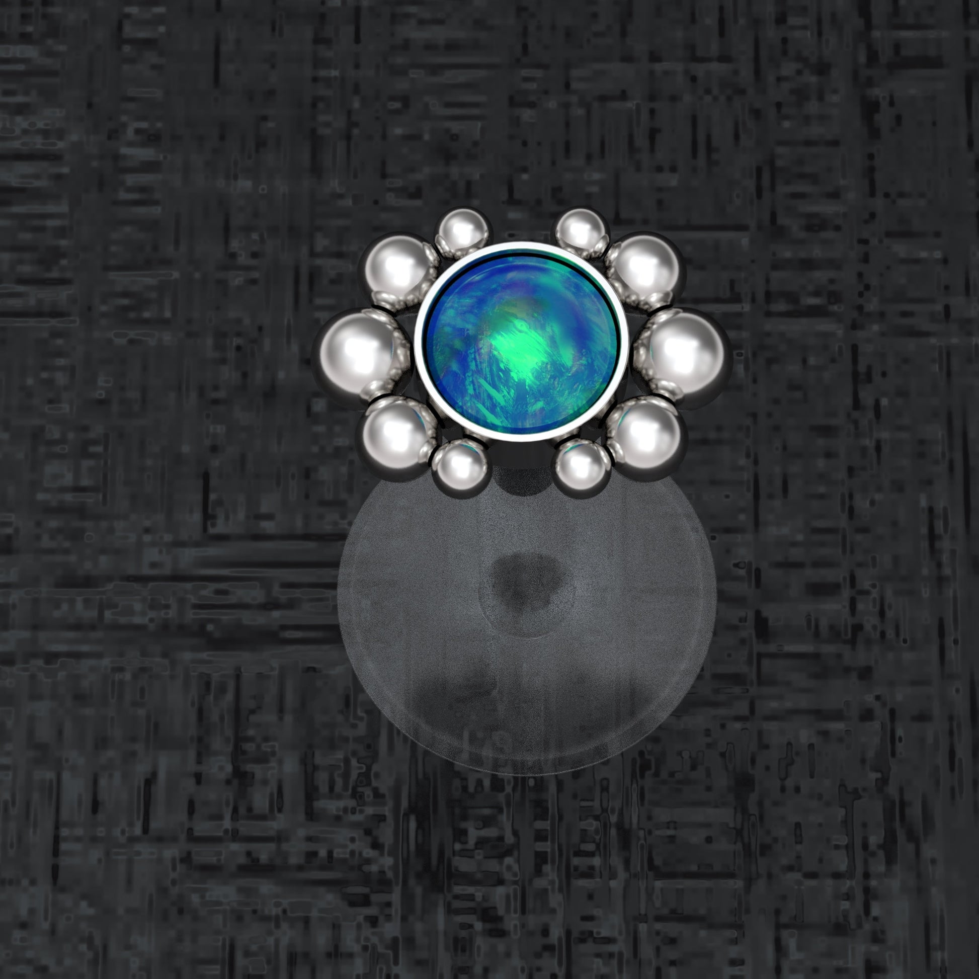 Lip Ring Opal - TitaniumFashion