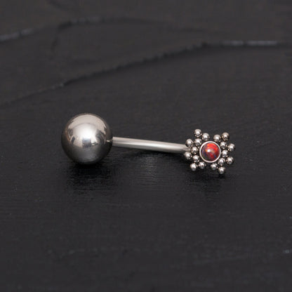 Surgical Steel Belly Button Ring Opal - TitaniumFashion