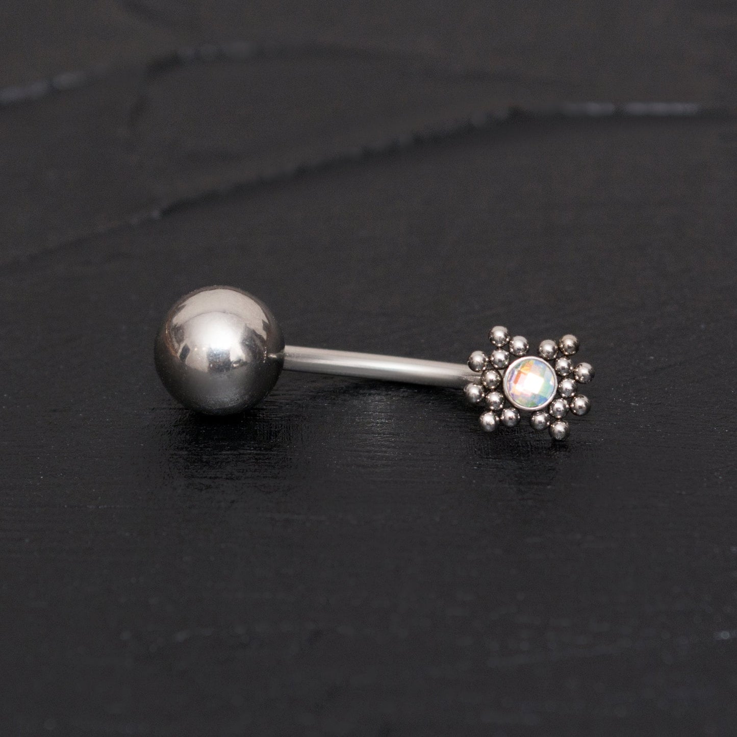 Titanium Belly Button Ring CZ - TitaniumFashion