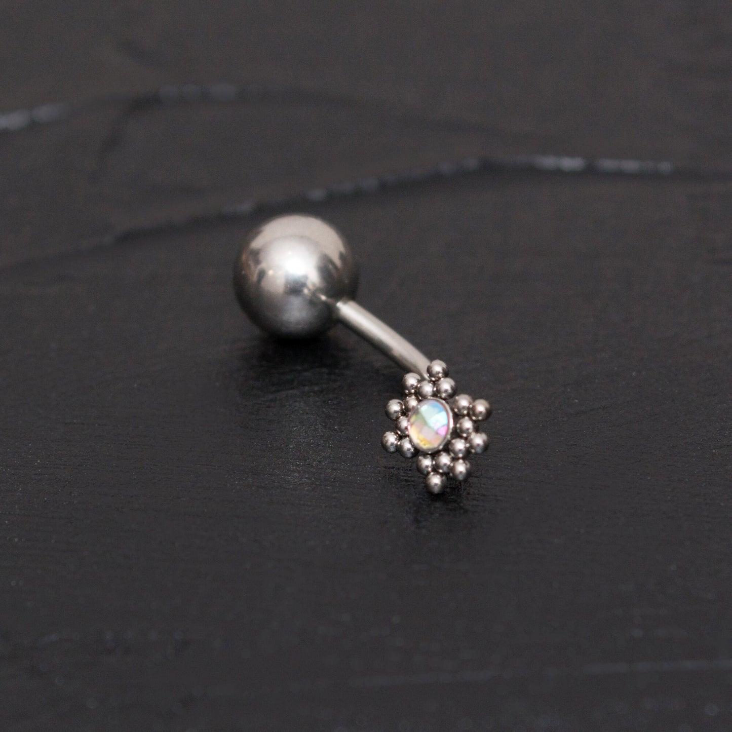 Titanium Belly Button Ring CZ - TitaniumFashion