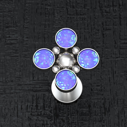 Surgical Steel Medusa Lip Piercing - TitaniumFashion