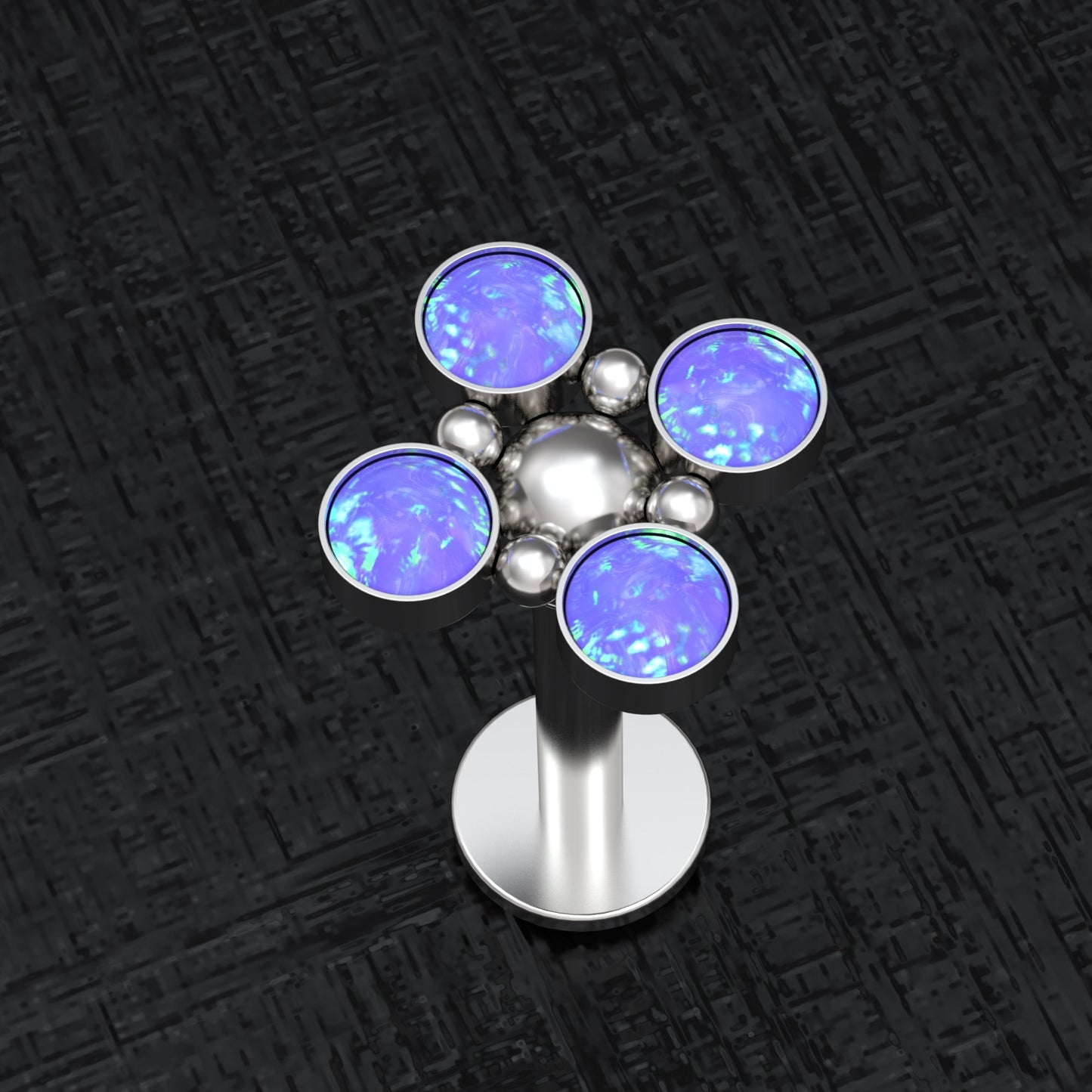 Surgical Steel Medusa Lip Piercing - TitaniumFashion