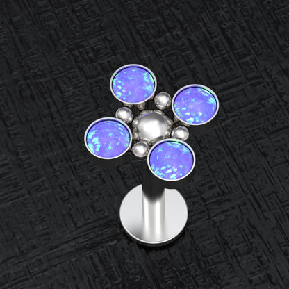 Surgical Steel Medusa Lip Piercing - TitaniumFashion