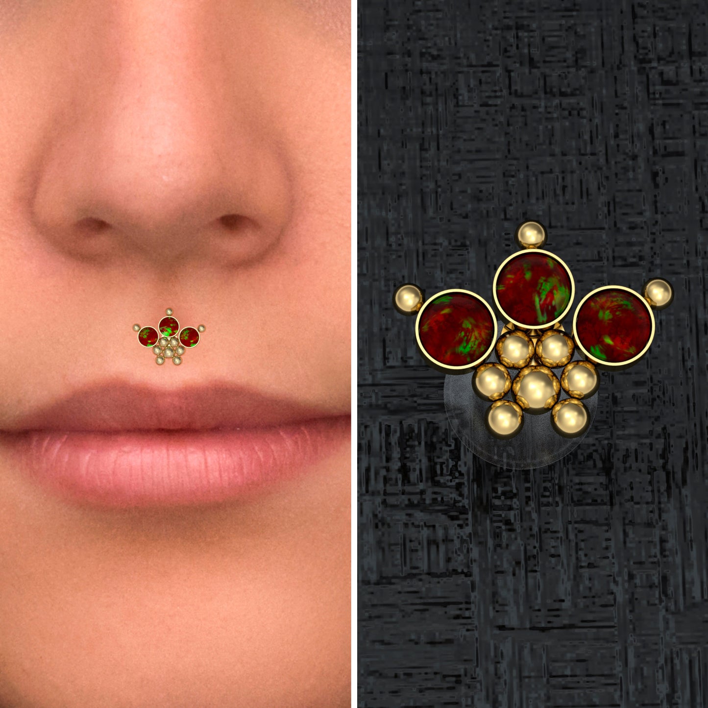 Opal Lip Labret Bioflex - TitaniumFashion