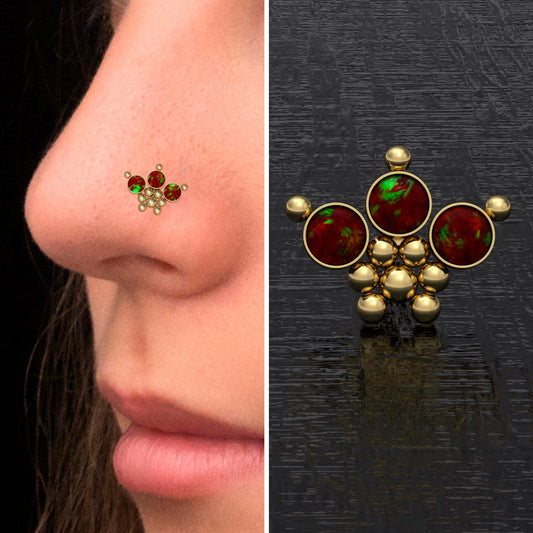 Surgical Steel Nose Stud Screw - TitaniumFashion