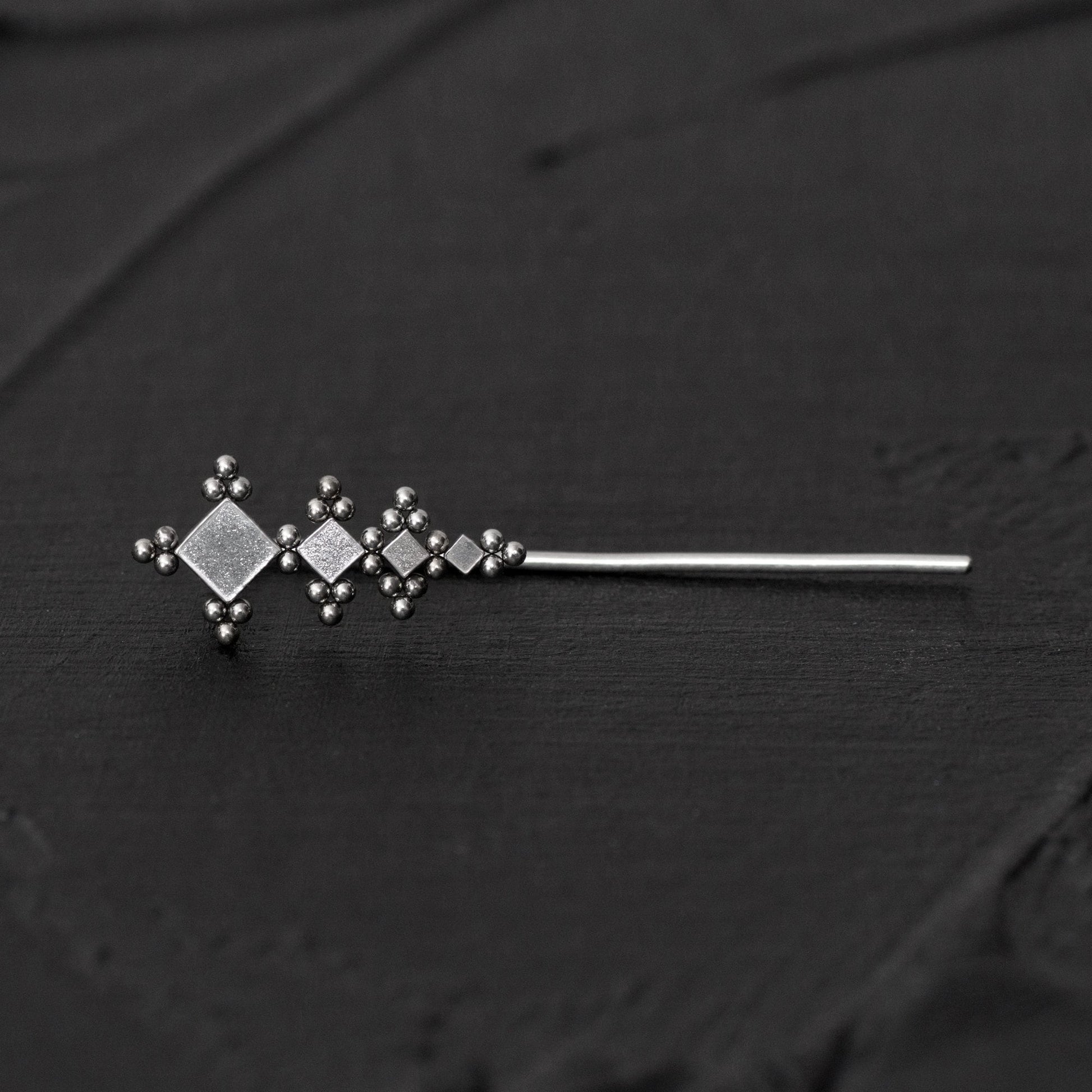 Up The Ear Earrings Surgical Steel - TitaniumFashion