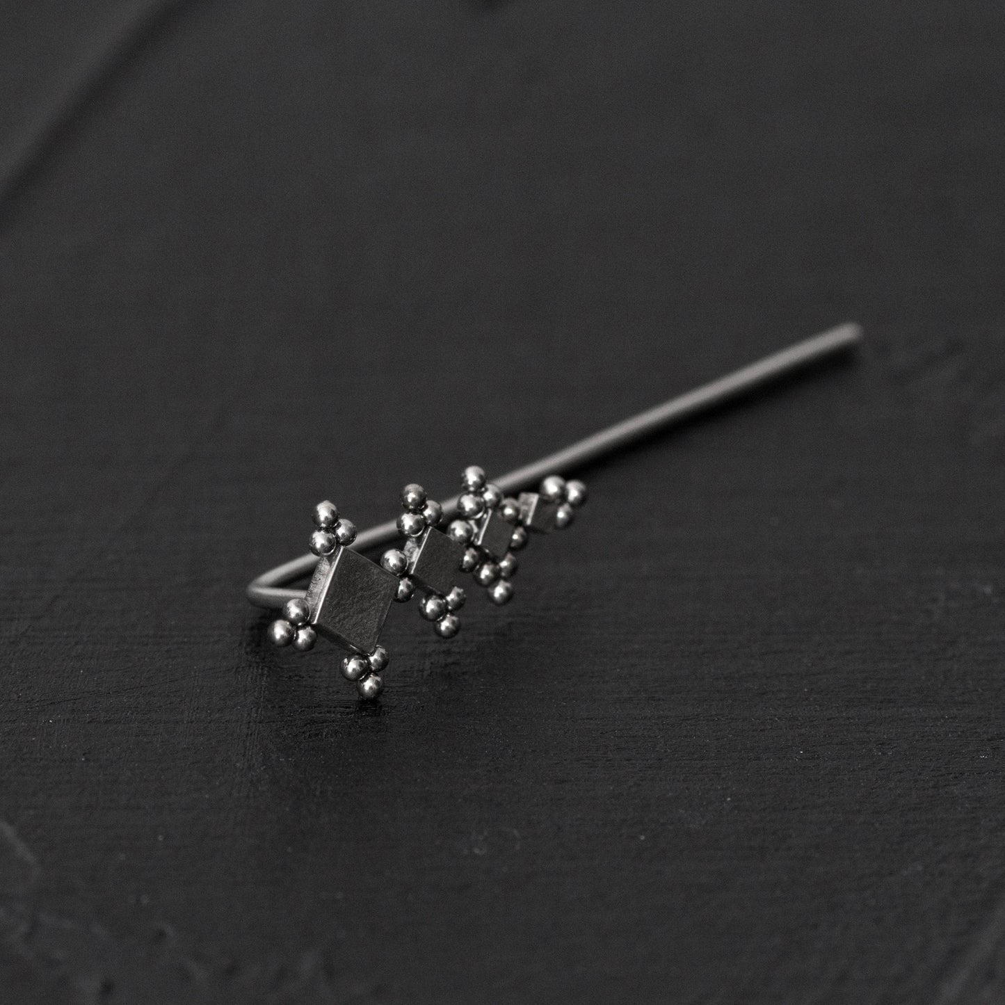 Up The Ear Earrings Surgical Steel - TitaniumFashion