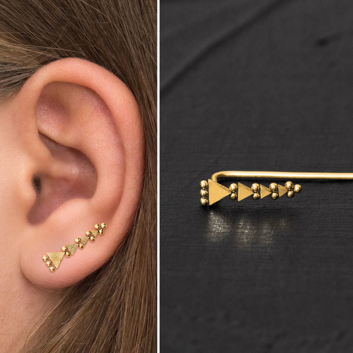 Ear Climber Earrings Surgical Steel - TitaniumFashion