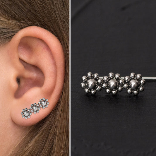 Surgical Steel Ear Crawler Earrings - TitaniumFashion