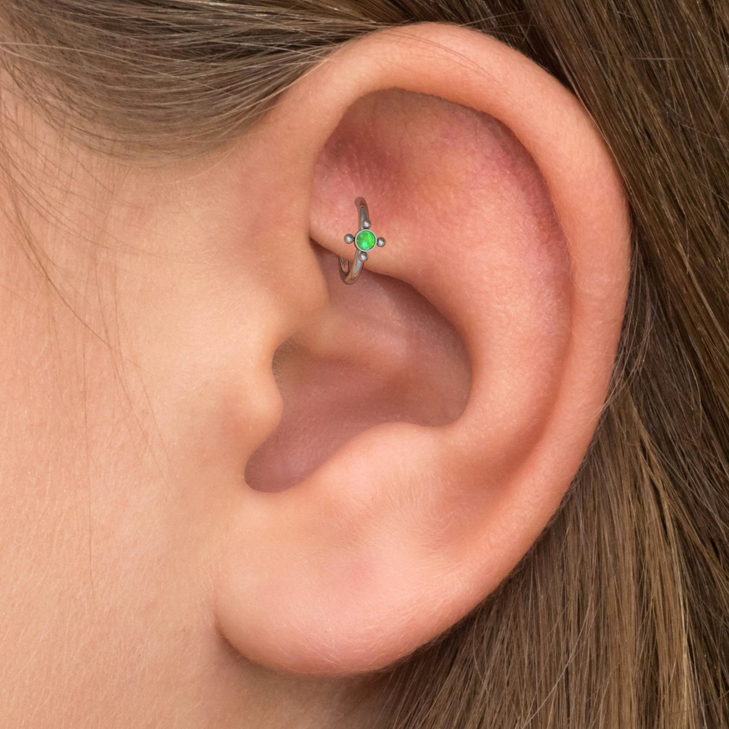 Opal Tragus Jewelry - TitaniumFashion