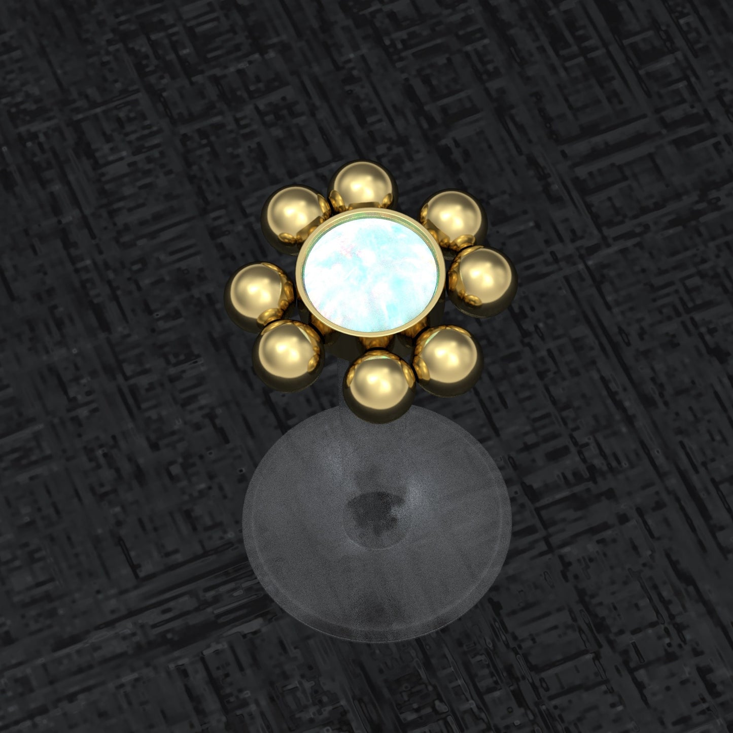 Medusa Lip Ring Bioflex - TitaniumFashion