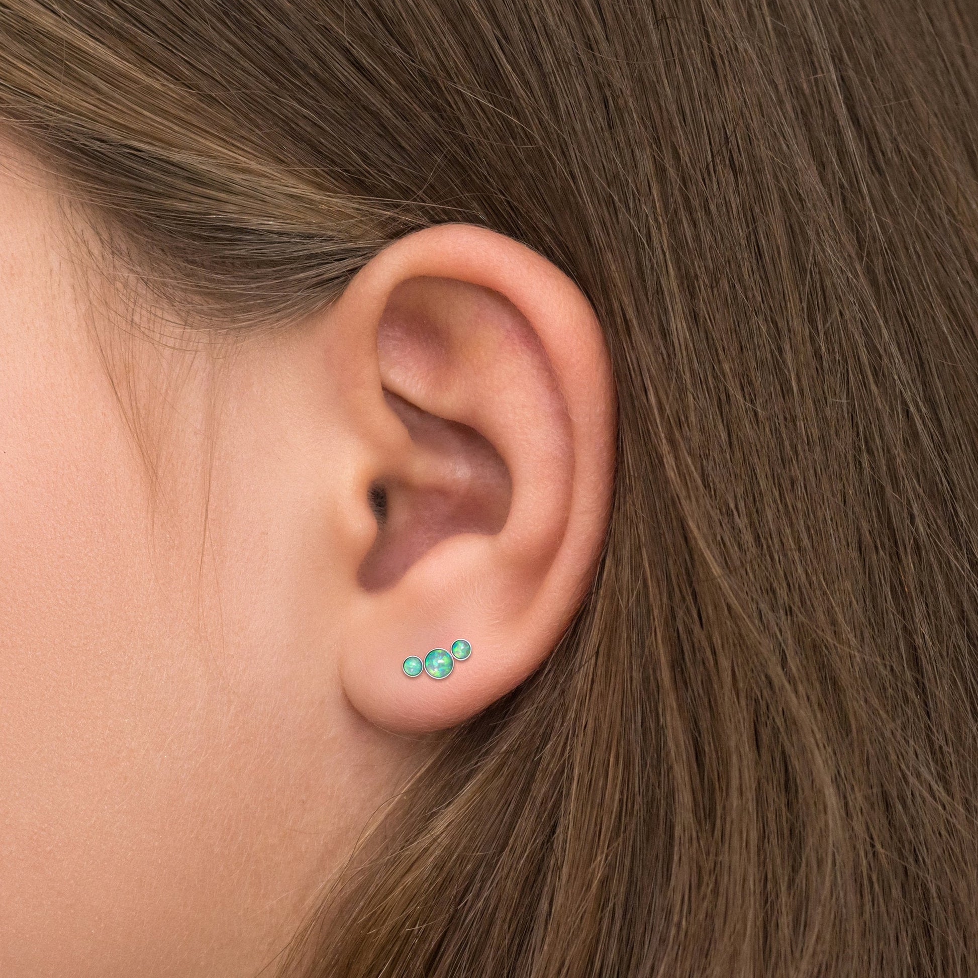 Ear Pin Earrings Surgical Steel - TitaniumFashion