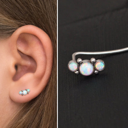 Up The Ear Earrings Surgical Steel - TitaniumFashion