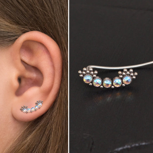 Surgical Steel Ear Crawler Earrings - TitaniumFashion