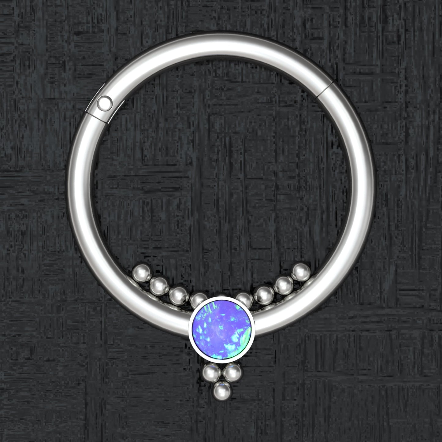 Titanium Nipple Ring Opal - TitaniumFashion