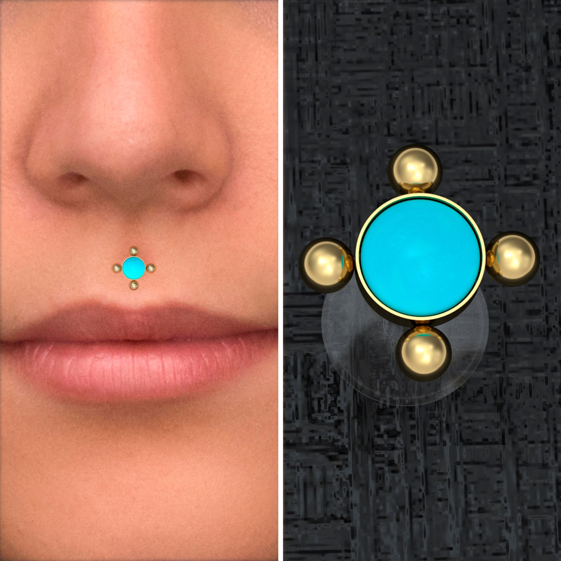 Bioflex Medusa Lip Piercing - TitaniumFashion