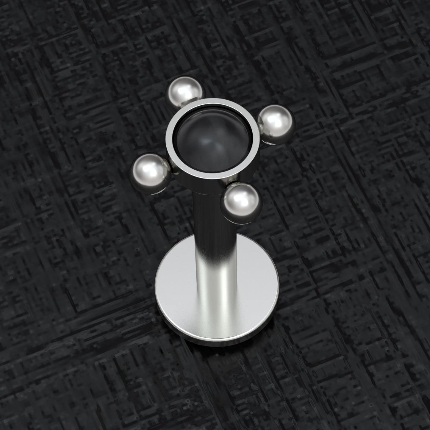 Medusa Lip Ring Titanium - TitaniumFashion