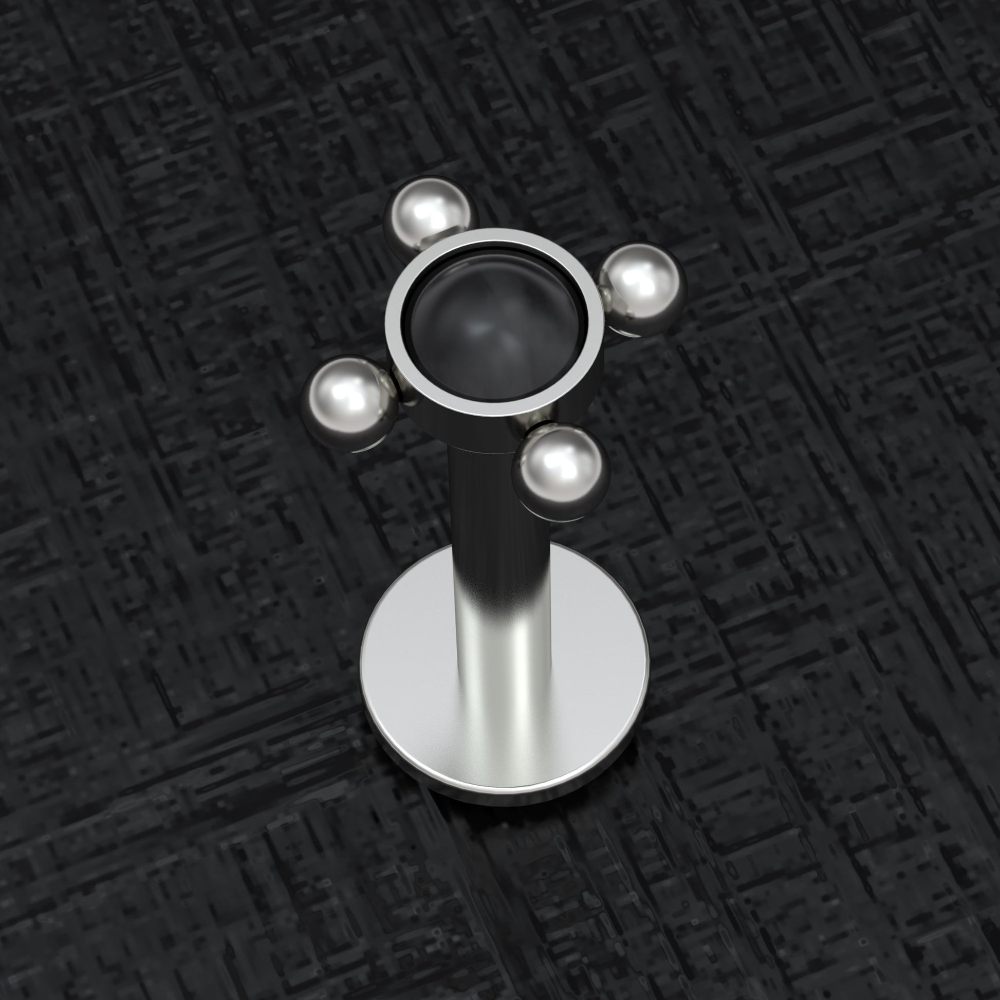 Medusa Lip Ring Titanium - TitaniumFashion