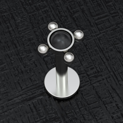 Medusa Lip Ring Titanium - TitaniumFashion