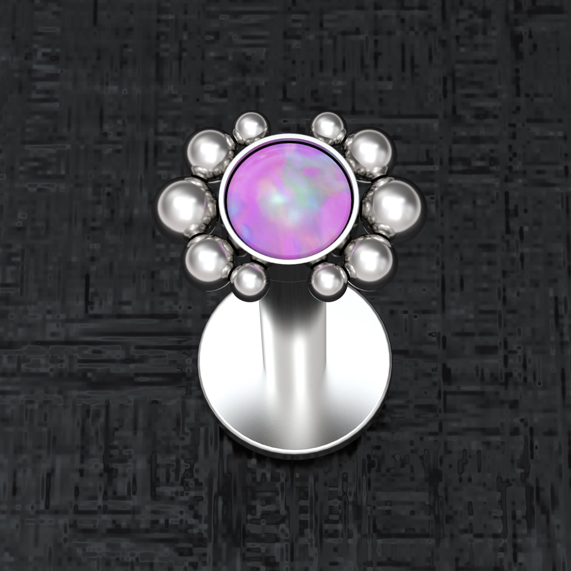 Surgical Steel Medusa Lip Piercing - TitaniumFashion