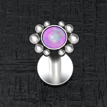 Surgical Steel Medusa Lip Piercing - TitaniumFashion