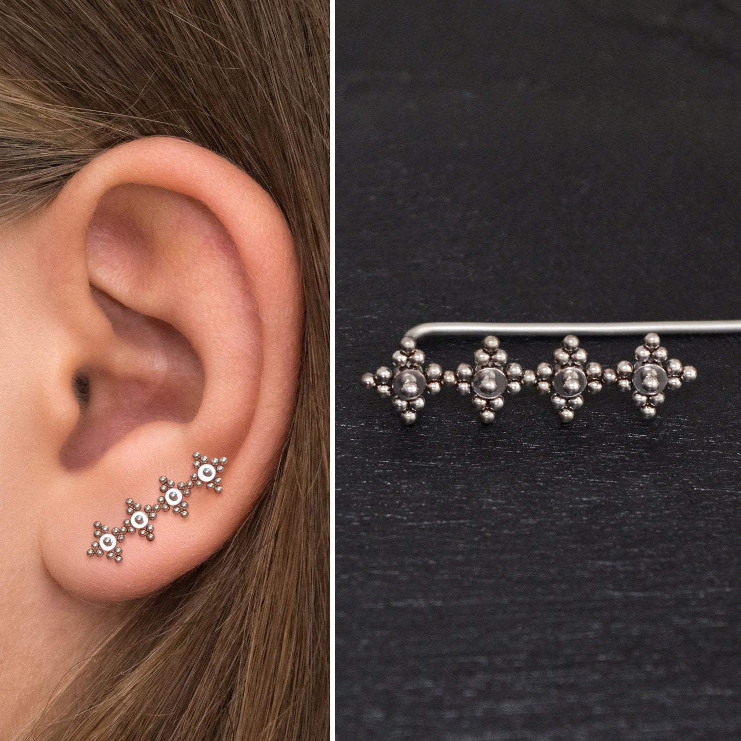 Surgical Steel Ear Crawler Earrings - TitaniumFashion