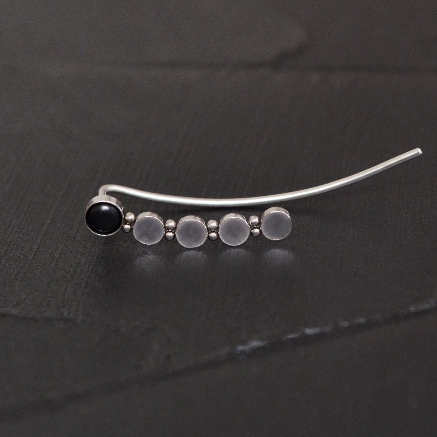 Up The Ear Earrings Surgical Steel - TitaniumFashion